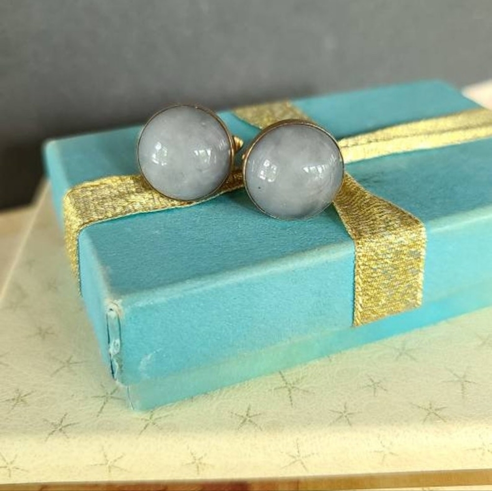 Swank Gray Cabochon Cufflinks